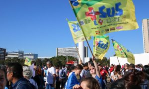 Ato público em defesa do SUS, da Vida e da Democracia como parte das atividades de mobilização da 17ª Conferência Nacional de Saúde - Fabio Rodrigues-Pozzebom/ Agência Brasil